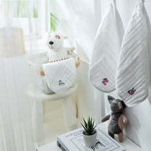 Load image into Gallery viewer, Bamboo Fiber Square Towels Natural Antibacterial Small Face Towels