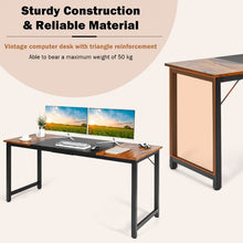 Load image into Gallery viewer, 63 Inch Home Office Computer Desk with Heavy Duty Steel Frame Laptop Desktop Computers Desks Conference Table