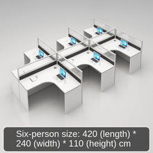Load image into Gallery viewer, Simple and modern partition screen card holder working position staff office desk and chair combination office furniture