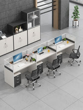 Load image into Gallery viewer, Simple and modern partition screen card holder working position staff office desk and chair combination office furniture