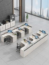 Load image into Gallery viewer, Simple and modern partition screen card holder working position staff office desk and chair combination office furniture
