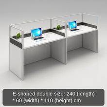 Load image into Gallery viewer, Simple and modern partition screen card holder working position staff office desk and chair combination office furniture