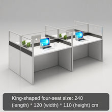 Load image into Gallery viewer, Simple and modern partition screen card holder working position staff office desk and chair combination office furniture