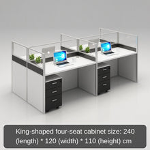 Load image into Gallery viewer, Simple and modern partition screen card holder working position staff office desk and chair combination office furniture