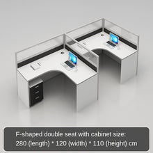 Load image into Gallery viewer, Simple and modern partition screen card holder working position staff office desk and chair combination office furniture