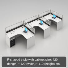 Load image into Gallery viewer, Simple and modern partition screen card holder working position staff office desk and chair combination office furniture