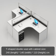 Load image into Gallery viewer, Simple and modern partition screen card holder working position staff office desk and chair combination office furniture