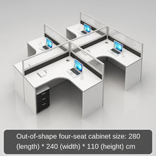 Load image into Gallery viewer, Simple and modern partition screen card holder working position staff office desk and chair combination office furniture