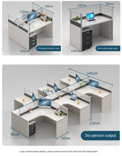 Load image into Gallery viewer, Simple and modern partition screen card holder working position staff office desk and chair combination office furniture