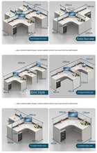 Load image into Gallery viewer, Simple and modern partition screen card holder working position staff office desk and chair combination office furniture
