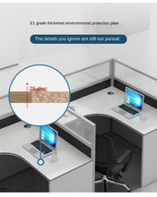Load image into Gallery viewer, Simple and modern partition screen card holder working position staff office desk and chair combination office furniture