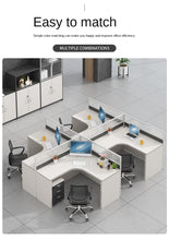 Load image into Gallery viewer, Simple and modern partition screen card holder working position staff office desk and chair combination office furniture