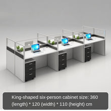 Load image into Gallery viewer, Simple and modern partition screen card holder working position staff office desk and chair combination office furniture