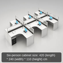 Load image into Gallery viewer, Simple and modern partition screen card holder working position staff office desk and chair combination office furniture