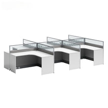 Load image into Gallery viewer, Desk office staff computer table and chair combination screen partition double financial desk