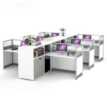 Load image into Gallery viewer, Desk office staff computer table and chair combination screen partition double financial desk