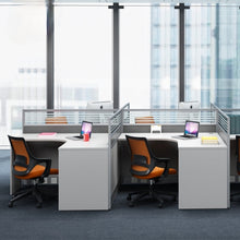 Load image into Gallery viewer, Desk office staff computer table and chair combination screen partition double financial desk