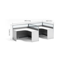 Load image into Gallery viewer, Desk office staff computer table and chair combination screen partition double financial desk