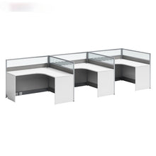 Load image into Gallery viewer, Desk office staff computer table and chair combination screen partition double financial desk