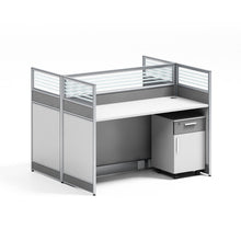 Load image into Gallery viewer, Desk office staff computer table and chair combination screen partition double financial desk