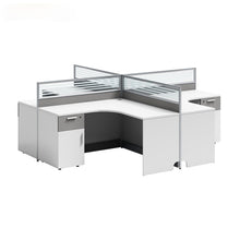 Load image into Gallery viewer, Desk office staff computer table and chair combination screen partition double financial desk