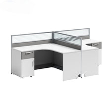 Load image into Gallery viewer, Desk office staff computer table and chair combination screen partition double financial desk