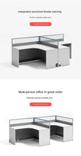 Load image into Gallery viewer, Desk office staff computer table and chair combination screen partition double financial desk