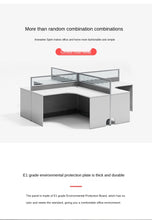 Load image into Gallery viewer, Desk office staff computer table and chair combination screen partition double financial desk