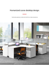 Load image into Gallery viewer, Desk office staff computer table and chair combination screen partition double financial desk