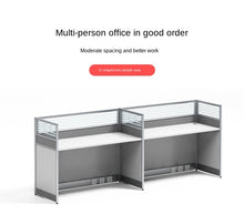 Load image into Gallery viewer, Desk office staff computer table and chair combination screen partition double financial desk