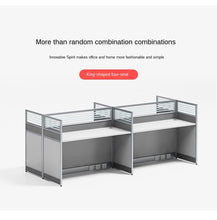 Load image into Gallery viewer, Desk office staff computer table and chair combination screen partition double financial desk