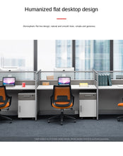 Load image into Gallery viewer, Desk office staff computer table and chair combination screen partition double financial desk