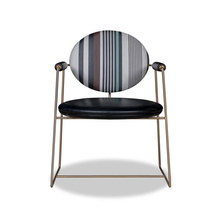 Load image into Gallery viewer, New Arrival Trending Products round back and cushion metal dining chair
