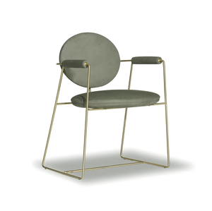 New Arrival Trending Products round back and cushion metal dining chair