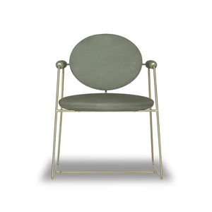 New Arrival Trending Products round back and cushion metal dining chair