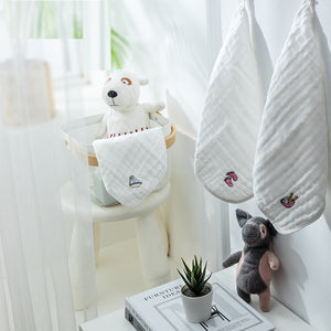 Bamboo Fiber Square Towels Natural Antibacterial Small Face Towels