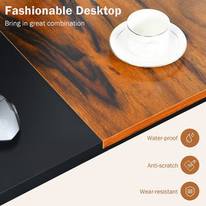 63 Inch Home Office Computer Desk with Heavy Duty Steel Frame Laptop Desktop Computers Desks Conference Table