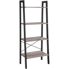 Load image into Gallery viewer, [US Stock]Freestanding Bookcase Ladder Rack 4 Layers Ladder Shelves

