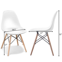 Load image into Gallery viewer, Set of 4 Mid Century Modern Style Dining Side Chair Wood Leg
