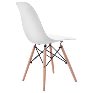 Set of 4 Mid Century Modern Style Dining Side Chair Wood Leg