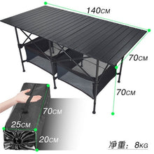 Load image into Gallery viewer, New Outdoor Folding Table Chair Camping Aluminium Alloy BBQ Picnic Table Waterproof Durable Folding Table Desk
