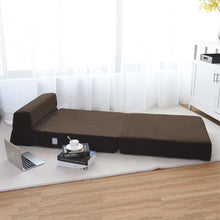 Load image into Gallery viewer, Tri-Fold Folding Chair Convertible Sleeper Bed Chair Sponge

