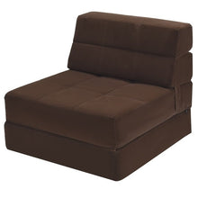 Load image into Gallery viewer, Tri-Fold Folding Chair Convertible Sleeper Bed Chair Sponge
