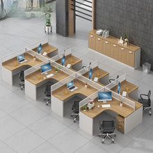 Load image into Gallery viewer, Simple office furniture, modern computer desk, screen card holder, staff office desk and chair
