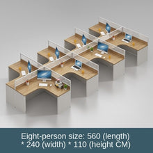 Load image into Gallery viewer, Simple office furniture, modern computer desk, screen card holder, staff office desk and chair
