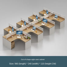 Load image into Gallery viewer, Simple office furniture, modern computer desk, screen card holder, staff office desk and chair
