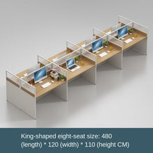 Load image into Gallery viewer, Simple office furniture, modern computer desk, screen card holder, staff office desk and chair
