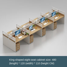 Load image into Gallery viewer, Simple office furniture, modern computer desk, screen card holder, staff office desk and chair
