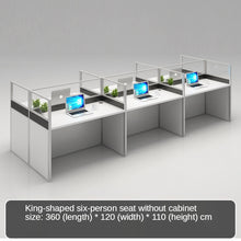 Load image into Gallery viewer, Simple and modern partition screen card holder working position staff office desk and chair combination office furniture
