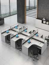 Load image into Gallery viewer, Simple and modern partition screen card holder working position staff office desk and chair combination office furniture

